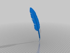 quill art feather pen 3d print model - Mito3D