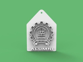 iit bombay alumni-Schlüsselanhänger Zeichen logos iitb Indien mumbai 3d print model - Mito3D