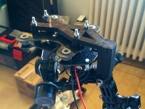 dys 3 assi di rotazione supporto palmare monopiede la fotocamera brushless gimbal dji phantom gopro hero mount 3d print model - Mito3D
