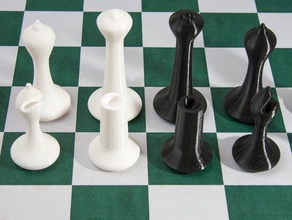 juego de ajedrez staunton moderna 1 3d print model - Mito3D