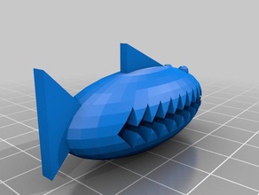 puce clip 3d de l'impression du poisson requin 3d print model - Mito3D