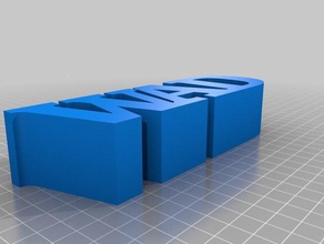 warrens initials other customized 3d print model - Mito3D