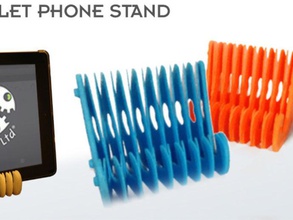 springy stand tablets smartphones mobile expandable flexible holder ipad iphone 3d print model - Mito3D