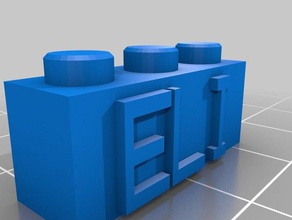 eli 3x1 blocs lego necklacekeychain la construction les jouets personnalisé 3d print model - Mito3D