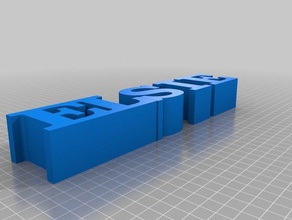 my customized 5 letters row elsie other 3d print model - Mito3D