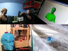 ryan norths exploding head scans replicas bust kinect reconstructme ryannorth site3 3d print model - Mito3D