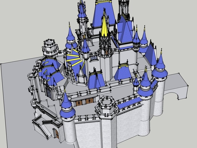 disney-Schloss Gebäude Strukturen Architektur Kunst Kinder 3D print model - Mito3D