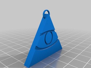 illuminati kolye 3d baskı 3d print model - Mito3D