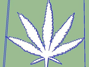 a cannabis sativa folha sinais logotipos 420 maconha 3d print model - Mito3D