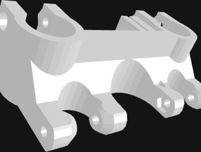 rostock carriage ball ends screw lm8uu mount belt retainer 3d printer parts 3d print model - Mito3D