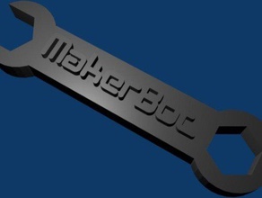 wrench other 3d blender charm challenge maker faire ornament spanner tool toy 3d print model - Mito3D