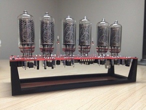 nixie tube clock support frame electronics 3d print model - Mito3D