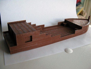 barca sul fiume veicoli 3d print model - Mito3D