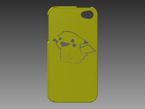 pikachu iphone 44s cas mobile 3d imprimable l'iphone 4s de pokemon 3d print model - Mito3D