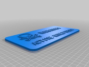 aviso de minas sinais logotipos personalizado 3d print model - Mito3D