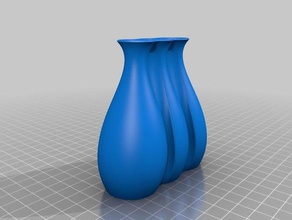wave vase 3d printing decoration desk flower flowerpot pot home spiral vases work 3d print model - Mito3D