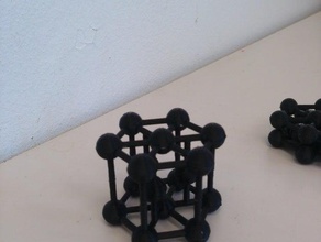 hexagonal close packed unit cell engineering atoms hcp lattice mse 3d print model - Mito3D