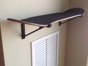 skateboard deck shelf household 3d print model - Mito3D