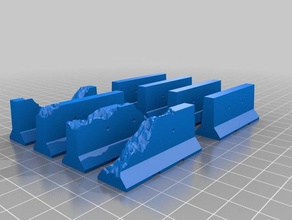 jersey barriers 28mm gaming toy game accessories 40k infinity mercs terrain wargame wargaming wh40k 3d print model - Mito3D