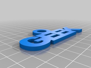 geek key chain other 3d print model - Mito3D