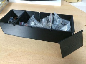 boite rangement ajustable recipientes caixa 3d print model - Mito3D