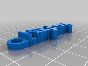 my customized message keychain hayley organization 3d print model - Mito3D