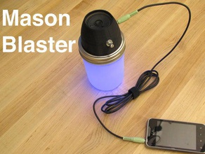 mason blaster audio 3d printed iphone ipod jar lights rgb speaker 3d print model - Mito3D
