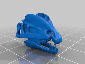 dilophosaurus Kopf Tiere dino Dinosaurier 3d print model - Mito3D