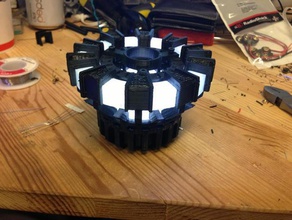 arc reactor cap props cosplay costume iron man lamp scifi skimba stark industries 3d print model - Mito3D