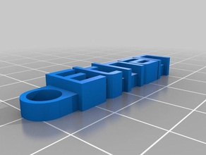 ethan Nachricht Schlüsselbund - Organisation angepasst 3d print model - Mito3D