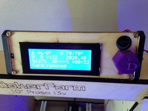 prusa i3v de la pantalla lcd perilla 3d impresora accesorios makerfarm 3d print model - Mito3D