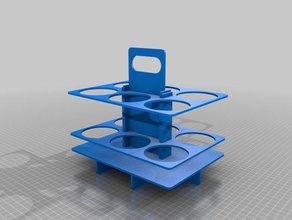 6 pack carrier containers 3d print model - Mito3D