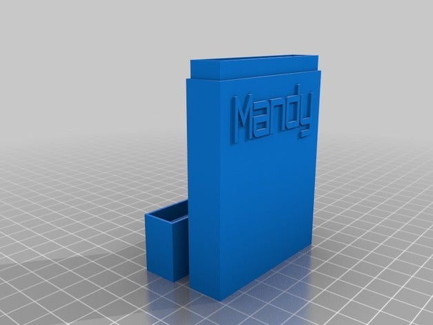 mandy card case office customized 3D print model - Mito3D