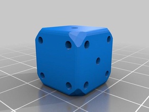 drilled die dice 3d print model - Mito3D