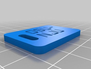 osu-nju custom luggage tag organization customized 3d print model - Mito3D