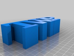 mon personnalisés 3 lettres ligne d'autres 3d print model - Mito3D