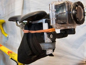 assento cunha receptor gopro swann sistema de câmera 3d acessório bicicleta suporte herói monte pla pov 3d print model - Mito3D