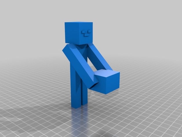 minecraft enderman 3d la impresión el bloque hierba de altura 3D print model - Mito3D