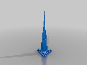 edifício mais alto do mundo-o burj khalifa 3d impressão 3d print model - Mito3D