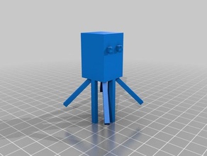 minecraft squid 3d printing black 3d print model - Mito3D