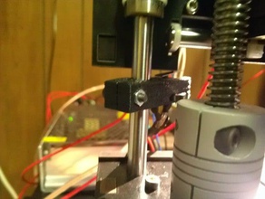 simple z-axis endstop holder v2 oneuptwoup 3d printer parts qu-bd 3d print model - Mito3D
