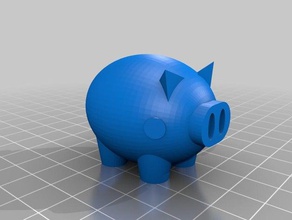 puerco porco animais simples 3d print model - Mito3D
