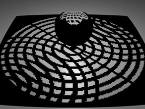 die stereographische Projektion flache überlappende Kreise math Kunst 3d print model - Mito3D
