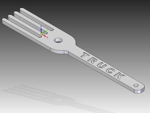 Gabel-LKW-magnetischen Schlüsselanhänger Gabelstapler 3d print model - Mito3D
