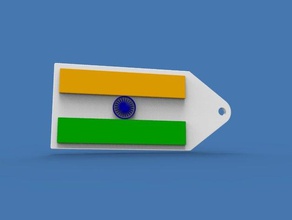 3dshilp independence day special indian flag keychain keychains india 3d print model - Mito3D