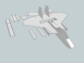 ft-22 raptor modello rc i veicoli bixler flitetest aereo 3d print model - Mito3D