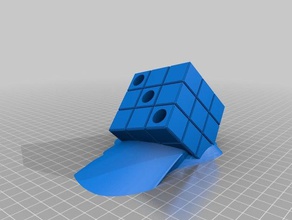 la fusione di rubiks cube matita titolare organizzazione organizzatore 3d print model - Mito3D