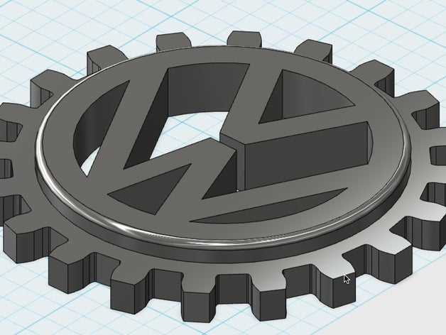 vw original logo 1940 automotive 3dpk 3d printing car 3D print model - Mito3D