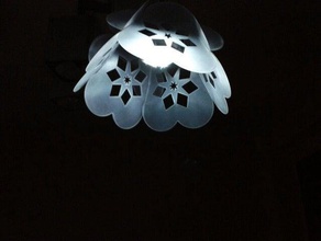 flower lamp decor engraving esapa fablab flor hogar lasercut polipropileno polypropylene 3d print model - Mito3D