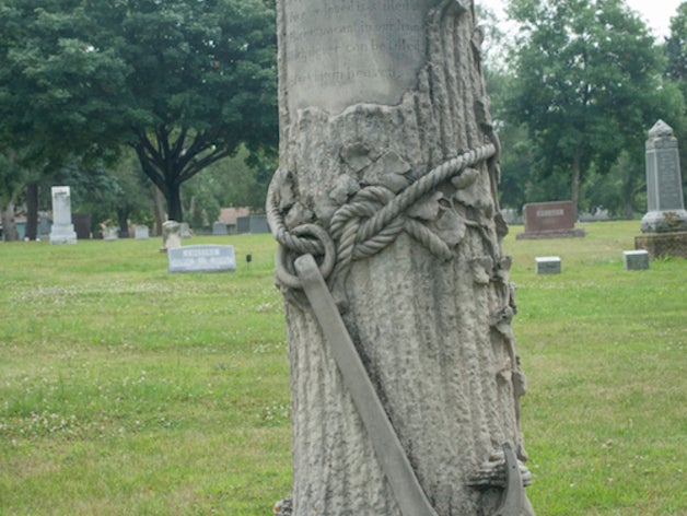 mount pleasant cemetery Anker-Stein durchsucht Replikate Grabstein Grab-Denkmal memorial Seil sioux falls in south dakota Baumstamm 3D print model - Mito3D